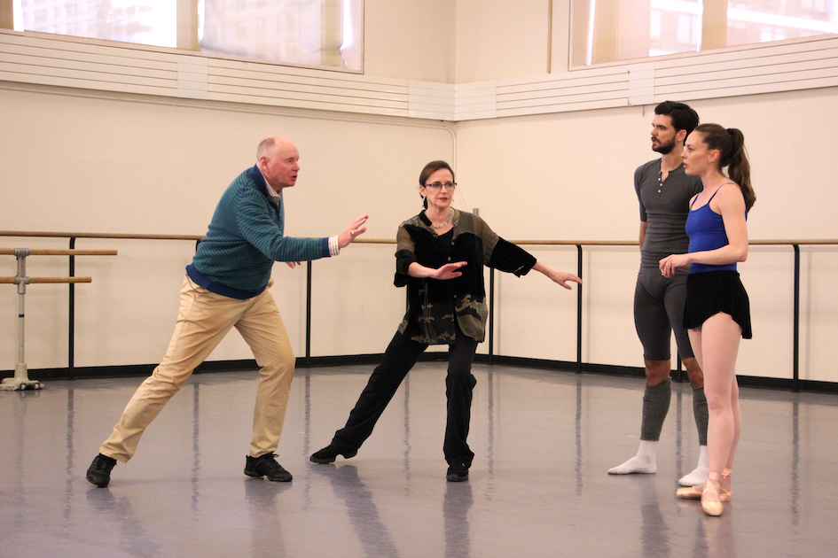 Adam Luders and Colleen Neary coaching Peter Walker and Emily Gerrity